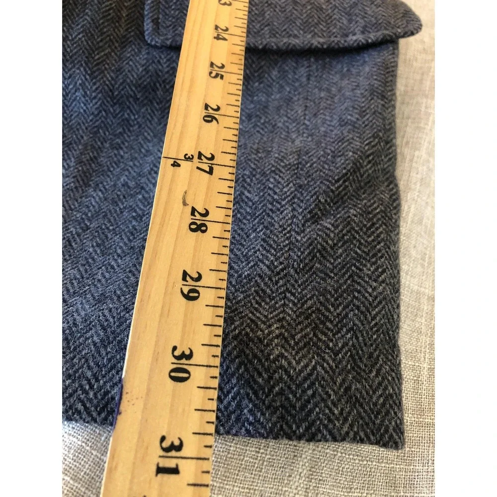 Jos. A. Bank Blazer Mens 40R Gray Wool Herringbone Tweed Sport Coat Flaw